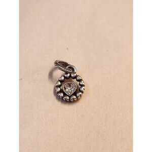 Brighton Ring of Love Charm Silver Plated with Crystal Accent